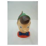 Vintage Disney Pinocchio Hard Plastic Bank Container