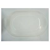 Corning ware French White Stoneware Pan with plastic lid & Insulated Carrying Case