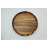 15.75" Acacia Wood Round Platter