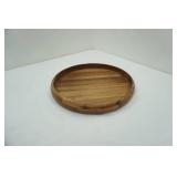 15.75" Acacia Wood Round Platter