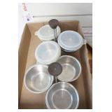 Vintage 3-8oz Cup Stainless Steel Condiment/Relish Server (2ct)