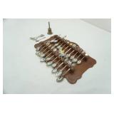 Vintage Spoon Display Rack & Souvenir Spoons