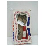 Vintage Items-small cedar box, vintage jump rope still in package
