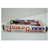 Vintage Items-small cedar box, vintage jump rope still in package