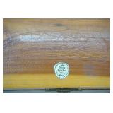 Vintage Items-small cedar box, vintage jump rope still in package