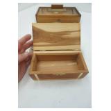 Vintage Items-small cedar box, vintage jump rope still in package