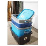 6 Large Totes (3 with covers)