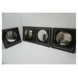 Vintage Art Deco Mirror Set of 4 18" square