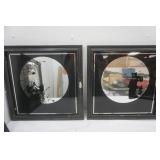 Vintage Art Deco Mirror Set of 4 18" square