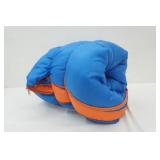 Nylon Sleeping Bag Orange & Blue