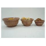 Stoneware Bowl Set 3ct