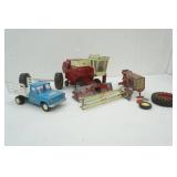 Ertl International 915 Combine, Tonka Jeep Stake Truck & Other Parts