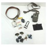 Gun Locks, Belt, Trail Cam, Peacock Lighter, Paddle Lock and more