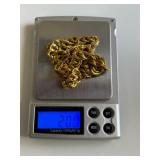 14k Yellow Gold Curb Link Chain Necklace 20g