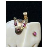 Intricate Elephant Pendant with Gemstone Accents
