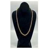 14k Gold Bead on chain Bauble Necklace 12.9g