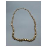 14k Gold Bead on chain Bauble Necklace 12.9g