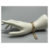 14K Gold Bracelet with Interlinked Oval Design 13.3g