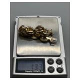 14K Gold Bracelet with Interlinked Oval Design 13.3g