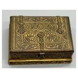 RARE Antique TIFFANY STUDIO New York Venetian Pattern Bronze and Wood Lined Box - 1880