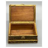 RARE Antique TIFFANY STUDIO New York Venetian Pattern Bronze and Wood Lined Box - 1880