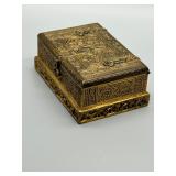 RARE Antique TIFFANY STUDIO New York Venetian Pattern Bronze and Wood Lined Box - 1880