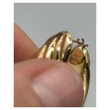 Pair of 14K Gold Hollow Twist Hoop Earrings 3.8g