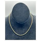 14k Gold V Herringbone Chain Necklace 3.1g