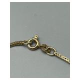 14k Gold V Herringbone Chain Necklace 3.1g