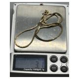 14k Gold V Herringbone Chain Necklace 3.1g