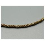 14k Gold Rope Chain Necklace Italy