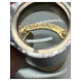 14K Gold Italian Ribbed Hoop Earrings 1.6g