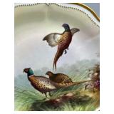 Pair of O. & E.G. Royal Austria Porcelain Decorative Plates with Pheasant Design
