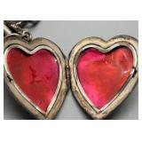 Vintage Italian Multi-Charms Mostly Sterling Silver Bracelet with Buddha Compass and Heart Locket