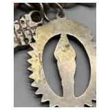 Vintage Mostly Marked 925 Silver Charm Bracelet with Unique Charms