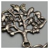 Vintage Mostly Marked 925 Silver Charm Bracelet with Unique Charms