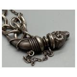 Vintage Mostly Marked 925 Silver Charm Bracelet with Unique Charms