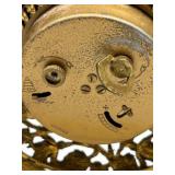 Vintage Matson Gold Toned Filagree Metal Alarm Clock