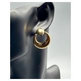 Pair of Elegant 14K Gold Hoop Earrings 3.8g