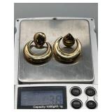 Pair of Elegant 14K Gold Hoop Earrings 3.8g