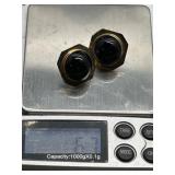 Vintage 14K Gold Octagonal Earrings 6.7