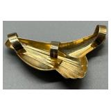 Vintage 10K Gold Necklace Slide with Unique Art Deco Design 2g