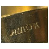 Vintage 10K Gold Necklace Slide with Unique Art Deco Design 2g