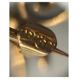 Vintage 10k Gold Scrolling Brooch with Seed Pearls - 1.6g