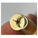 Vintage Gold-Tone Horn Lucite Pendant with Loop 800 Marking