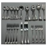 Vintage MCM Rebocraft Japan Elegant Stainless Steel Flatware Set - 34 Pieces