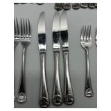Vintage MCM Rebocraft Japan Elegant Stainless Steel Flatware Set - 34 Pieces