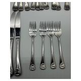 Vintage MCM Rebocraft Japan Elegant Stainless Steel Flatware Set - 34 Pieces
