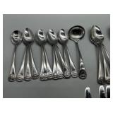 Vintage MCM Rebocraft Japan Elegant Stainless Steel Flatware Set - 34 Pieces