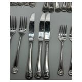 Vintage MCM Rebocraft Japan Elegant Stainless Steel Flatware Set - 34 Pieces